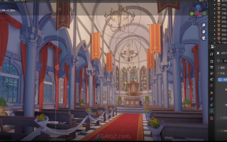 Blender三渲二教堂场景