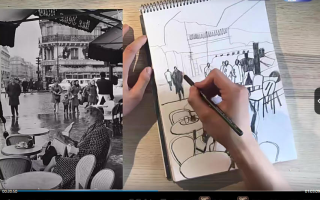 刘家彤综合材料诗意速写极致速写系统训练课2023年