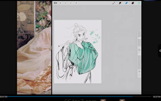 花花w 2023 iPad国风人物插画班 – 讲师爱好独特,第2课-第5课会在前25分钟看老三国和水浒,可以跳过前25分钟