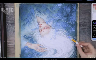 眠桃古风妖灵水彩课
