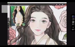 齐九子少女与花插画人物创作2023