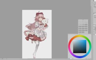 忍忍的小青蛙日系立绘设计2024团练2期插画教程【画质不错只有视频】