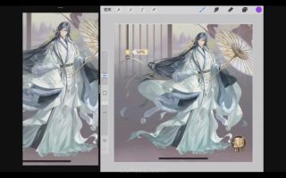 小贰古风Q版人物第二期ipad插画教程【画质高清有笔刷】