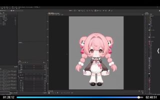 莫那朝小饼绘画+live2d建模模块课2025【画质高清只有视频】