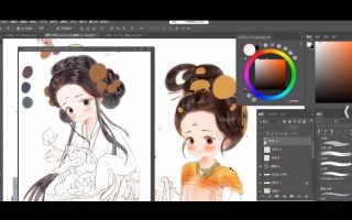 赵小晞古风少女立绘商插课2024【画质高清有课件笔刷】