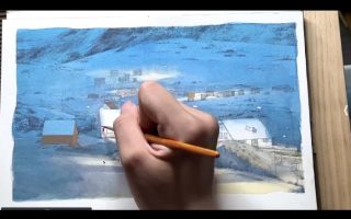 冷风水彩课合集【画质不错】【说明】冷风治愈系水彩动物插画20节 有课件