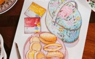 Jenny An水彩插画中级复古包装系列【画质还行有课件】